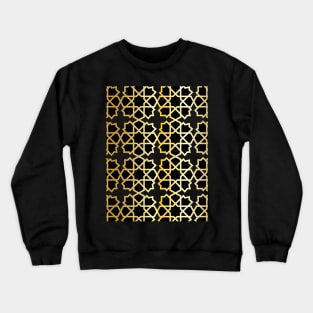 Elegant Black And Gold Moroccan Pattern Crewneck Sweatshirt